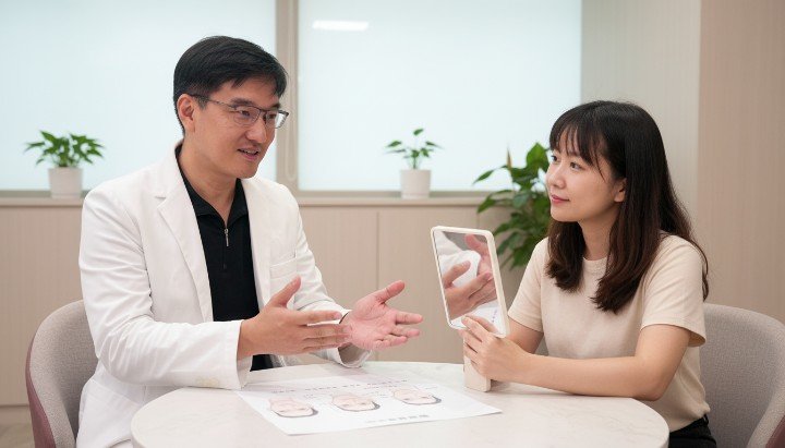 專業醫師詳細說明如何確保醫學美容安全 診間深入諮詢溝通落實醫學美容安全觀念 患者術後追蹤觀察提升醫學美容安全保障 專業醫療團隊嚴格重視醫學美容安全品質