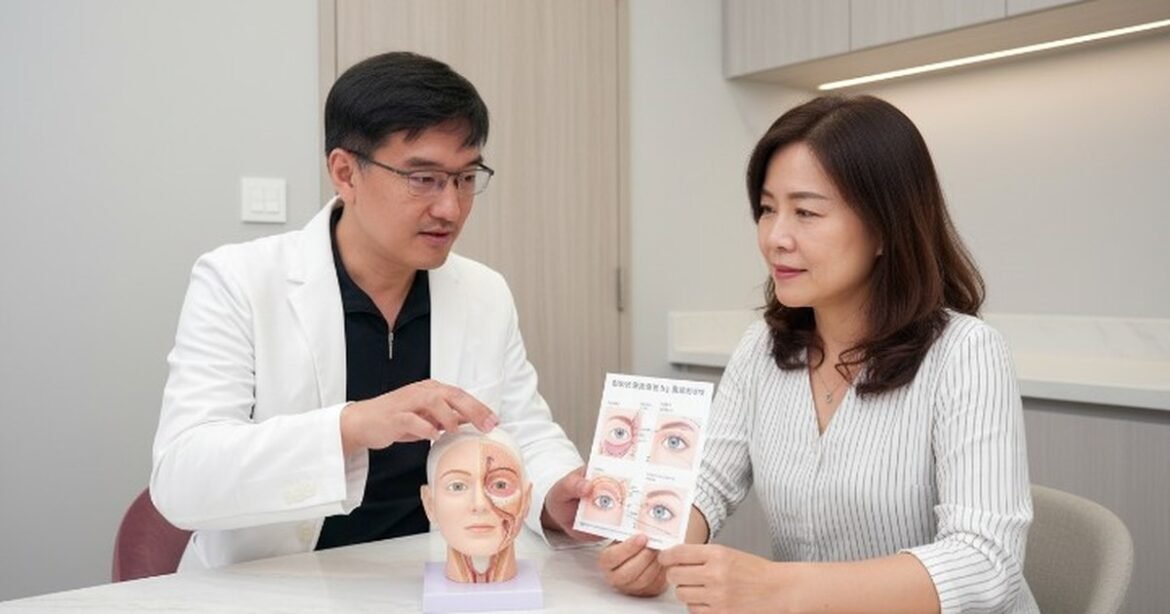醫美診所內部環境，明亮且乾淨，展示電波音波拉提設備運作情況
