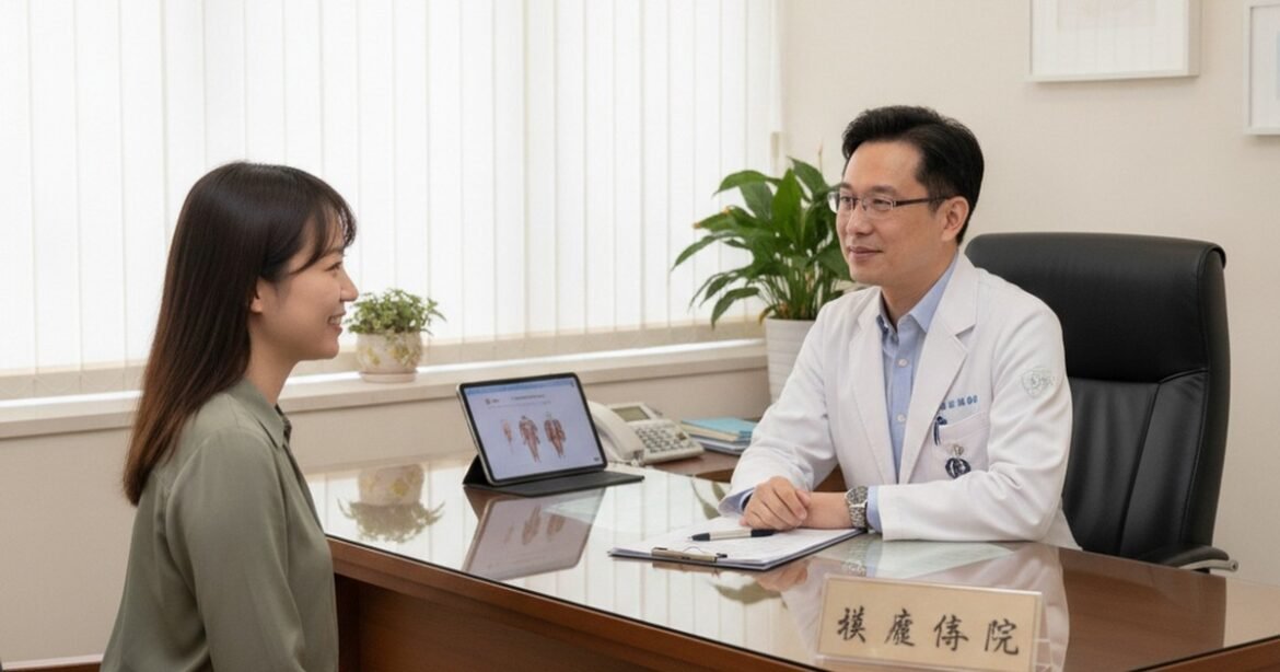 吳芮醫師介紹實用指南，臉部解剖圖顯示中臉脂肪流失與鼻基底凹陷