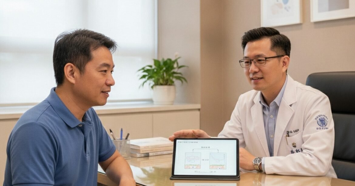 吳芮醫師說明男性毛囊密度對醫美雷射電波療程的影響與關鍵考量。